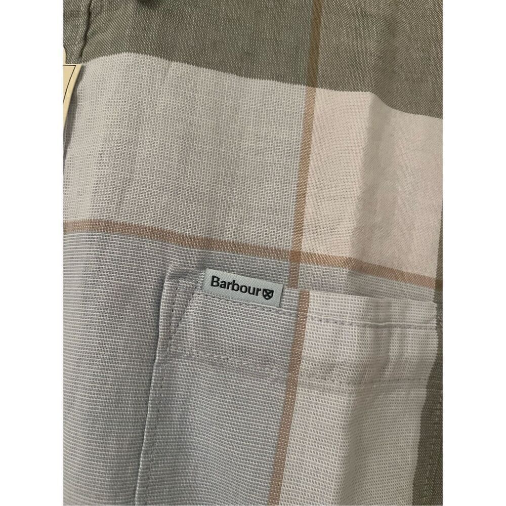 Barbour Douglas Tailored Short-Sleeved Shirt Olive NEW - Picture 6 of 9